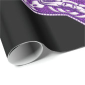 Cadeau papier d'emballage mandala violet (Coin rond)