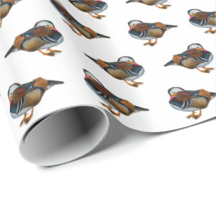 Cadeau Papier d'emballage Mandarin Frenzy (Blanc)
