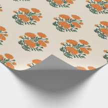 Papier d'emballage marigold beige