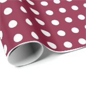 Cadeau Papier d'emballage marron et blanc de point de (Coin rond)