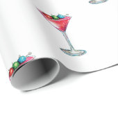 Cadeau papier d'emballage martini (Coin rond)