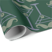 Cadeau Papier d'emballage Martini Mustache (Coin rond)