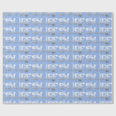 Cadeau papier d'emballage mat bleu surf (Plat)