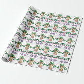 Cadeau Papier d'emballage mat de cactus de Frida X, 30" x (Déroulé)