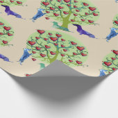 Cadeau Papier d'emballage mat de coeurs de teckel de (Coin)