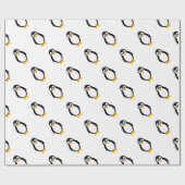 Cadeau Papier d'emballage mat de partie de pingouin (Plat)