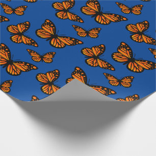 Cadeau Papier d'emballage mat design Papillon Monarque