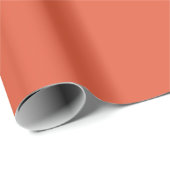 Cadeau Papier d'emballage mat orange choquant (Coin rond)
