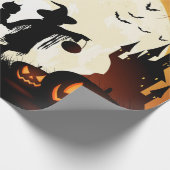 Cadeau Papier d'emballage mat orienté de Halloween (Coin)