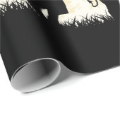 Cadeau Papier d'emballage mat orienté de Halloween (Coin rond)