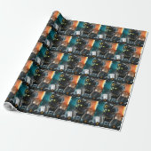 Cadeau Papier d'emballage mat Robot 3 (Déroulé)