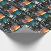 Cadeau Papier d'emballage mat Robot 3 (Coin)