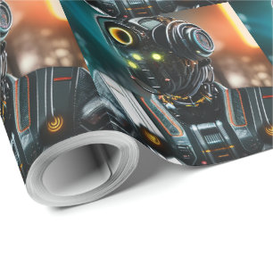 Cadeau Papier d'emballage mat Robot 3