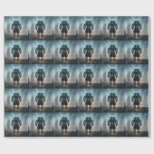 Cadeau Papier d'emballage mat Robot 4 (Plat)