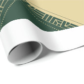Cadeau Papier d'emballage mat vert (Coin rond)