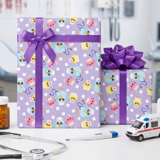 Cadeau Papier d'emballage Médecins et infirmières oiseaux
