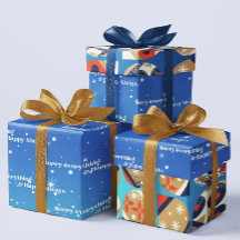 Papier d'emballage Merry Everything & Happy Always