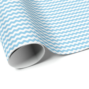 Cadeau Papier d'emballage mince bleu-clair et de blanc de