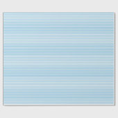 Cadeau Papier d'emballage mince de rayures bleu-clair et (Plat)