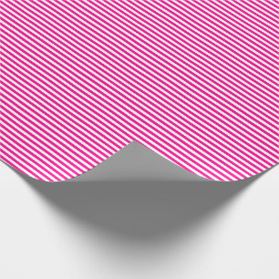 Cadeau Papier d'emballage mince de rayures de roses