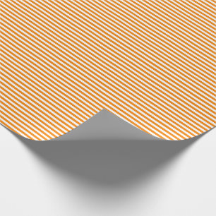 Cadeau Papier d'emballage mince de rayures oranges et