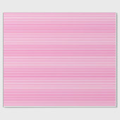 Cadeau Papier d'emballage mince de rayures roses et (Plat)