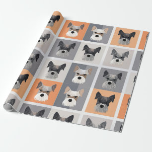 Cadeau Papier d'emballage Mini Schnauzer