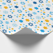 Cadeau Papier d'emballage moderne de Hanukkah étoile de D (Coin)