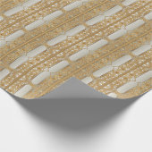 Cadeau Papier d'emballage moderne doré orné (Coin)