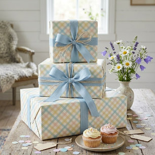 Cadeau Papier d'emballage moderne élégant à motif carreau