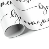 Cadeau Papier d'emballage moderne pour garçons d'honneur  (Coin rond)