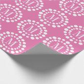 Cadeau Papier d'emballage Monogram Pink - Points (Coin)