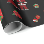 Cadeau Papier d'emballage monstre de Noël (Coin rond)