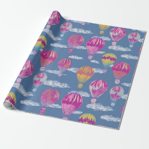 Cadeau Papier d'emballage Montgolfière