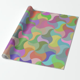Cadeau papier d'emballage mosaïque pastel