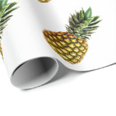 Cadeau Papier d'emballage motif à ananas (Coin rond)