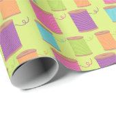 Cadeau Papier d'emballage motif à coudre (Coin rond)