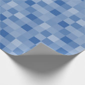 Cadeau Papier d'emballage motif à écran bleu pixel (Coin)