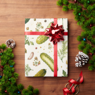 Cadeau Papier d'emballage motif cornichon moderne