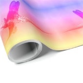 Cadeau Papier d'emballage motif de colibri (Coin rond)