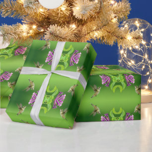 Cadeau Papier d'emballage motif de colibri