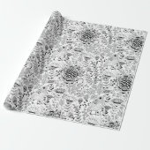 Cadeau Papier d'emballage motif de doodle pour oiseaux et (Déroulé)