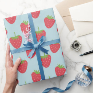 Cadeau Papier d'emballage Motif de fraises