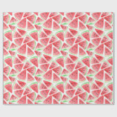 Cadeau Papier d'emballage motif de tranches de pastèque (Plat)