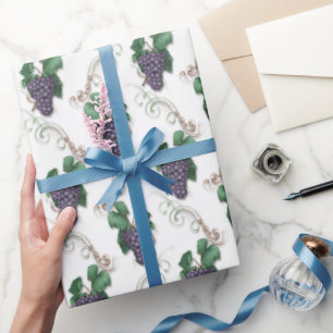 Cadeau Papier d'emballage motif de vin de raisin