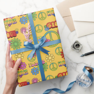 Cadeau Papier d'emballage motif des années 70