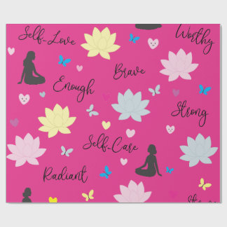 Cadeau Papier d'emballage | Motif floral de lotus d'auton