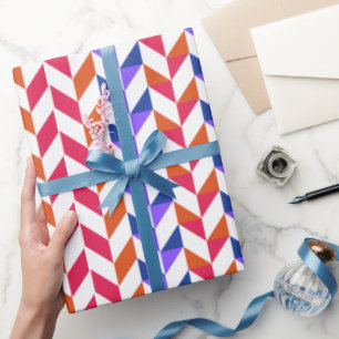 Cadeau Papier d'emballage motif géométrique coloré