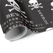 Cadeau Papier d'emballage motif Halloween Skull (Coin rond)