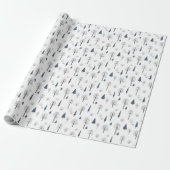 Cadeau Papier d'emballage - Motif Hiver (Déroulé)